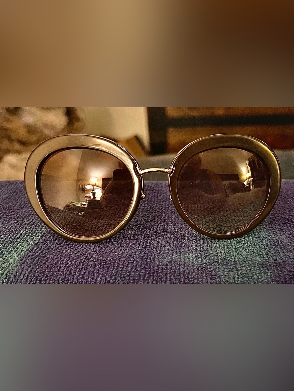 Prada Designer Cinema SPR 16Q Sunglasses DHO-0A6 Brown Gold 55[]21 135 Vintage